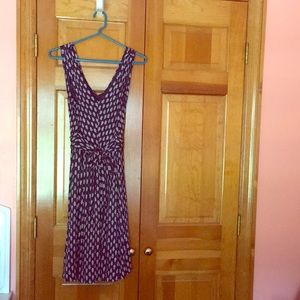 Loft v neck navy dress